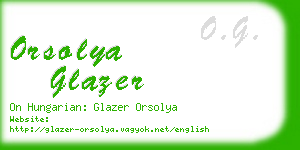 orsolya glazer business card